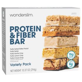 High Fiber Protein Bars, Variety Pack Fiber Satisfying, Supports Energy Convenience, 7 Pack