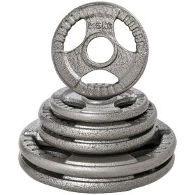 6 PCS Weight Plates Grip Plate Sets for Strength and Crossfit and Weightlifting Training, Barbell Weight Set for Home, 77 Lbs Total