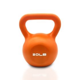 20lbs Kettlebell Set, Strength Training Kettlebells Weight Set For Women, Vinyl Coated Kettle Bell For Home Gym Workout Weight Lifting Equipment, (Option: Orange)