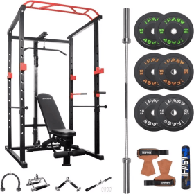 Home Gym Sets Multi-functional Power Cage,Home Adjustable Pullup Squat Rack (Option: 100lb)