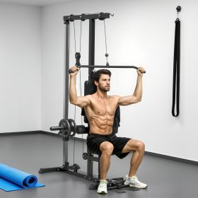 Lat Pull Down Machine (Option: Black-2000x345x150 mm)