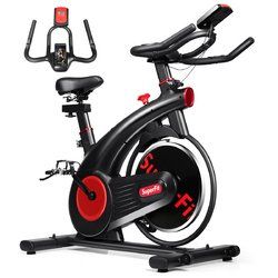 Stationary Exercise Bike Silent Belt with 20LBS Flywheel (SKU: SP37041BK)